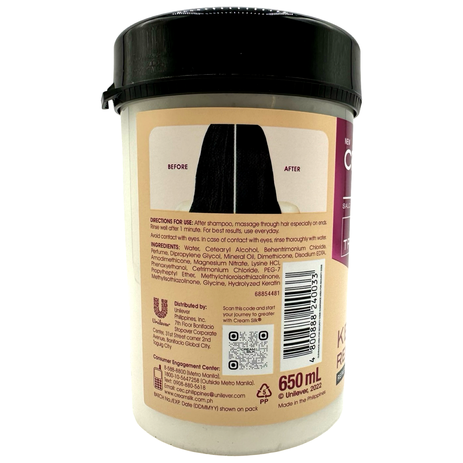 Creamsilk - Daily Treatment - Keratin Rebond Straight - 650 ML