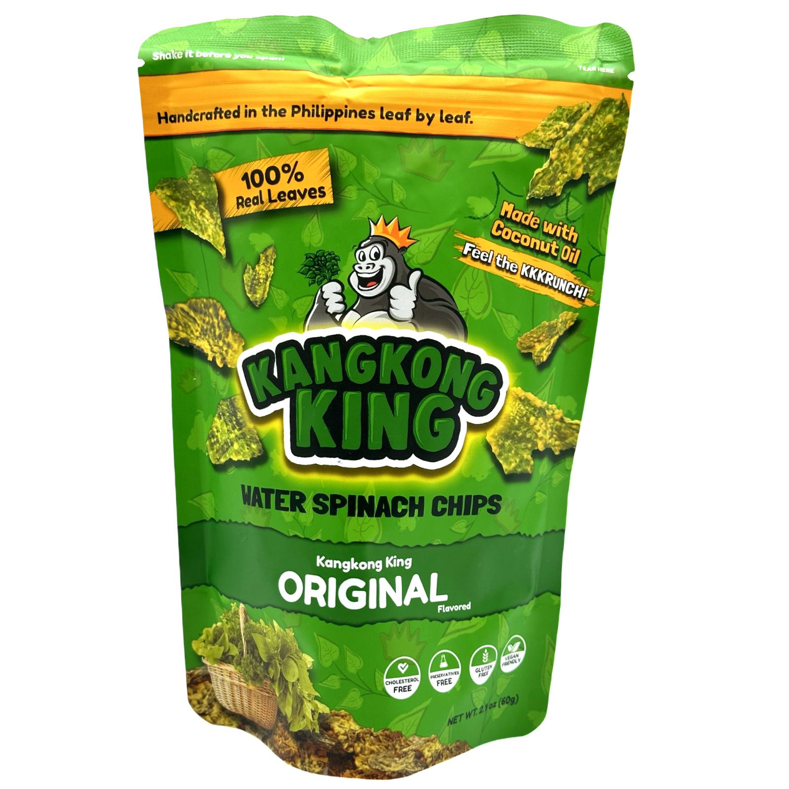 KangKong King - Crispy Fried Water Spinach Chips - Original - 60 G