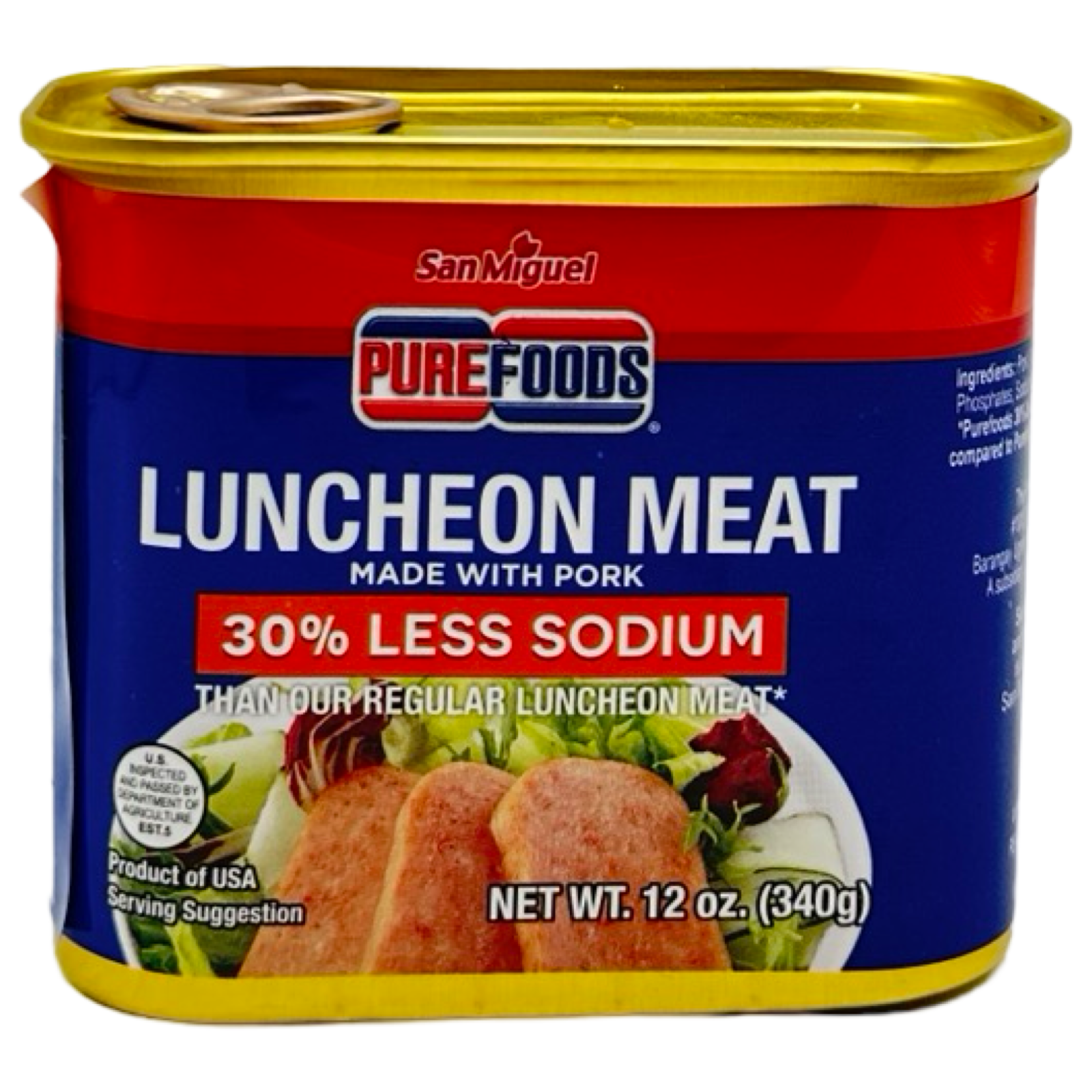 San Miguel Purefoods - Luncheon Meat - 30% Less Sodium - 12 OZ