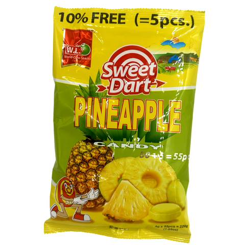 W.L. Foods - Sweet Dart - Pineapple Candy (55 pcs) - 220 G