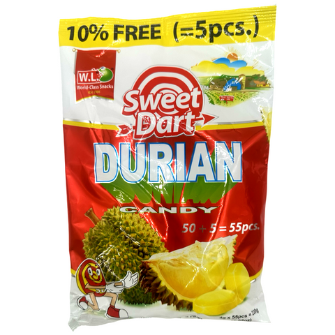 W.L. Foods - Sweet Dart - Durian Candy (55 pcs) - 220 G