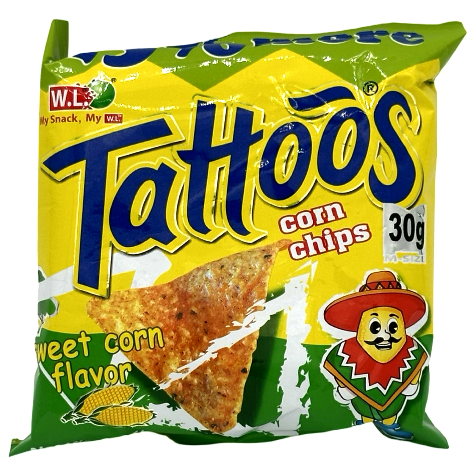 W.L. Foods - Tattoos Corn Chips - Sweet Corn Flavor - 30 G