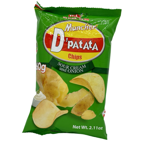 W.L. Foods - Muncher D' Patata - Sour Cream & Onion - 60 G