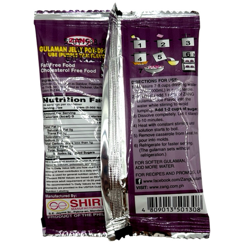 Zang - Gulaman Jelly Powder Mix - Ube - 24 G