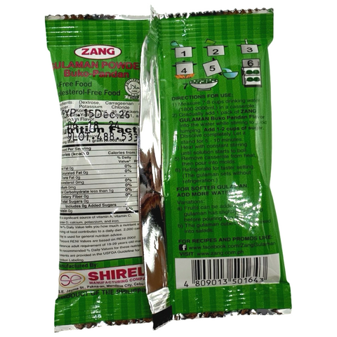 Zang - Gulaman Jelly Powder Mix - Buko Pandan - 24 G