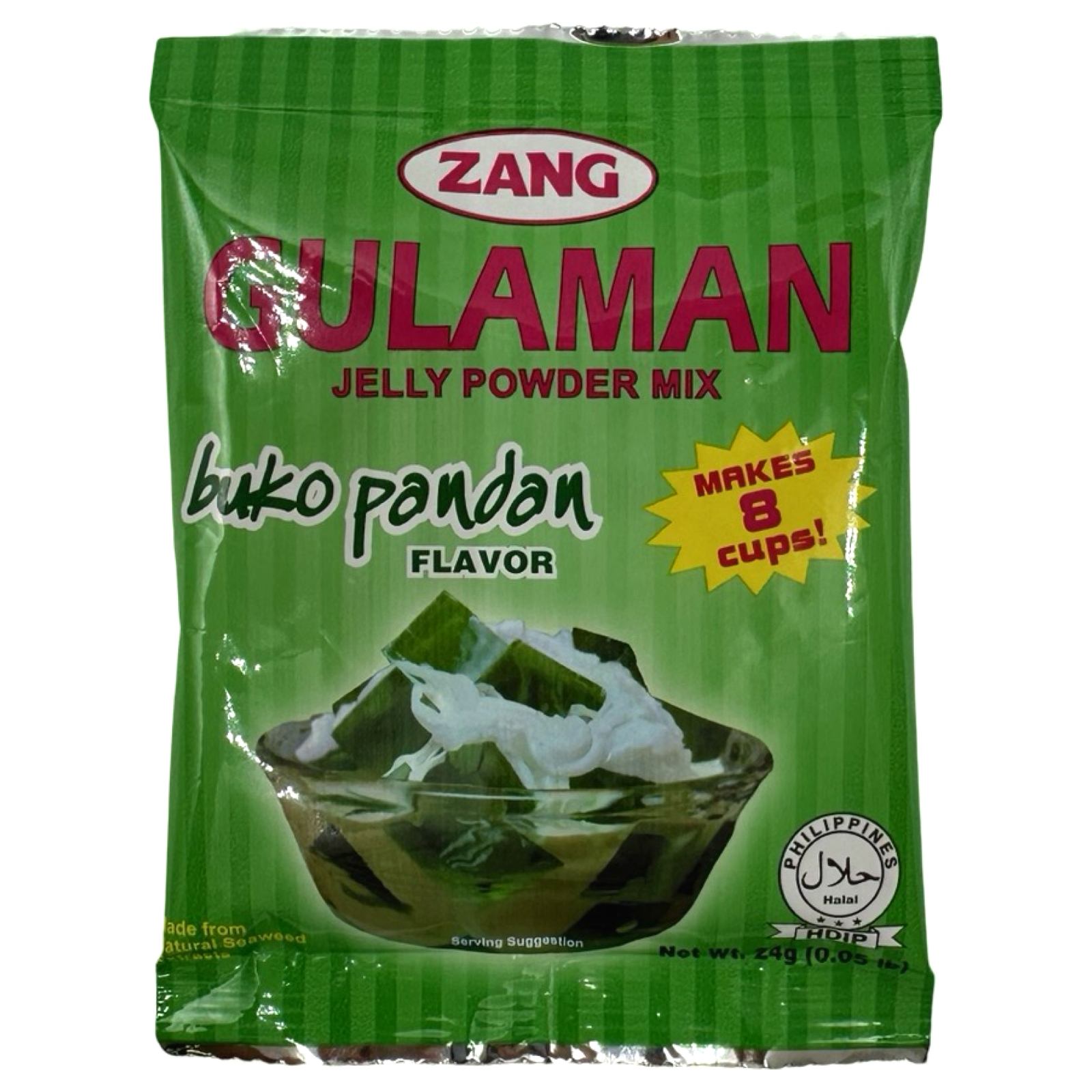 Zang - Gulaman Jelly Powder Mix - Buko Pandan - 24 G