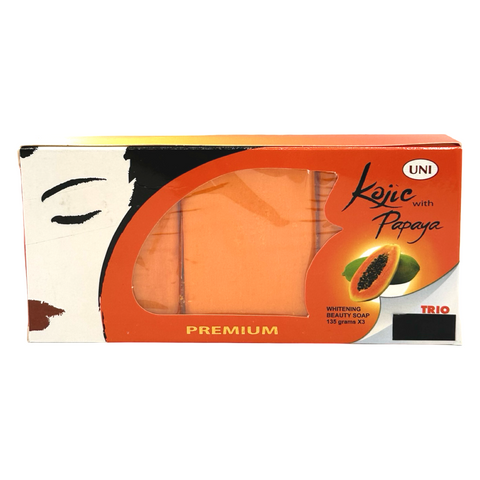 UNI - KOJIC with Papaya Soap - TRIO - 3 x 135G - 405 G