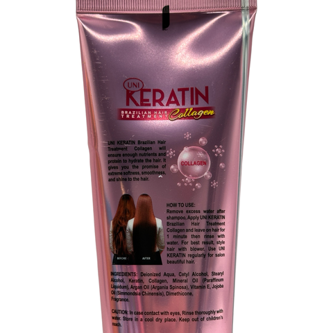 UNI - Keratin Brazilian Hair Treatment - Collagen (PINK) - 200 G