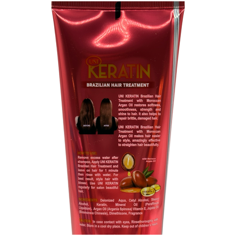 UNI - Keratin Brazilian Hair Treatment - with Morocco Argan Oil (RED) - 200 G