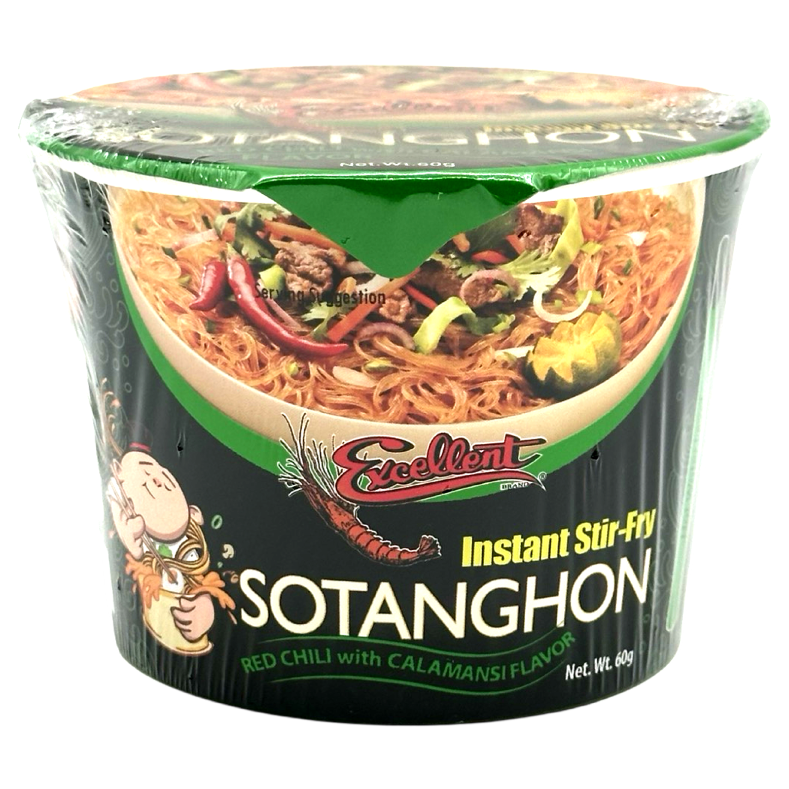 Excellent - Instant Stir Fry Sotanghon - Red Chili with Calamansi Flavor - 60 G