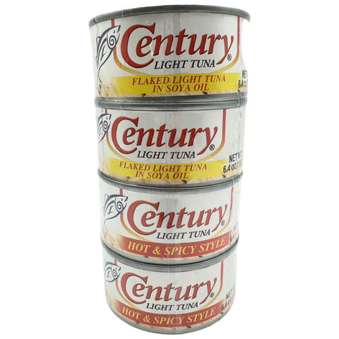 Century Tuna - Value Pack - (2) Flakes in Oil (2) Hot & Spicy - 720 G