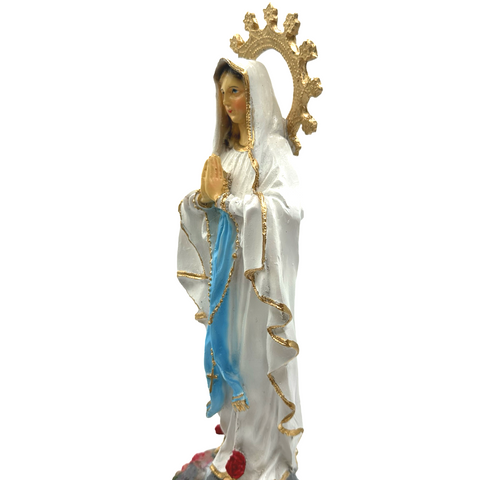 Lourdes Religious Statue Figurine - Philippine Handicrafts - 16 inches x 6 inches