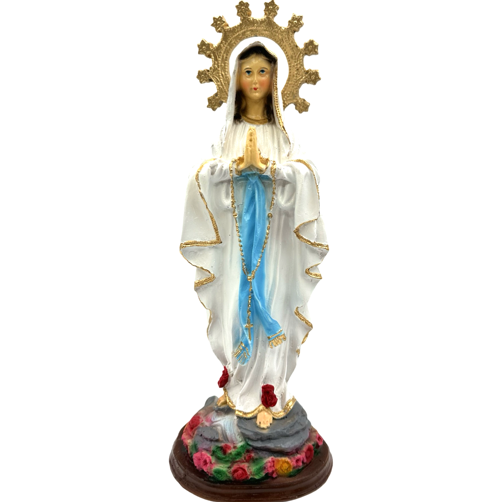 Lourdes Religious Statue Figurine - Philippine Handicrafts - 16 inches x 6 inches