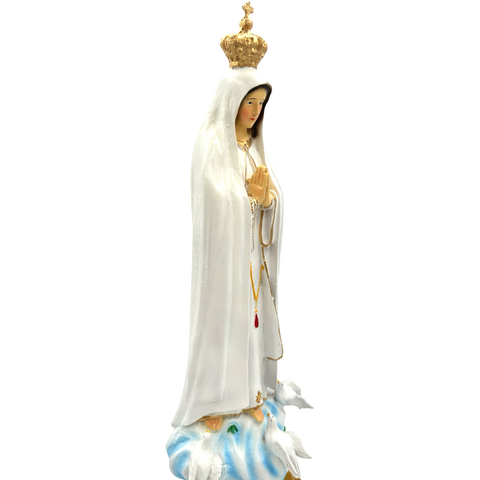 Fatima Religious Statue Figurine A - Philippine Handicrafts - 18 inches x 4 inches