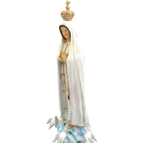 Fatima Religious Statue Figurine A - Philippine Handicrafts - 18 inches x 4 inches