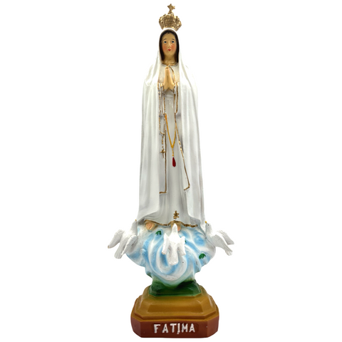 Fatima Religious Statue Figurine A - Philippine Handicrafts - 18 inches x 4 inches