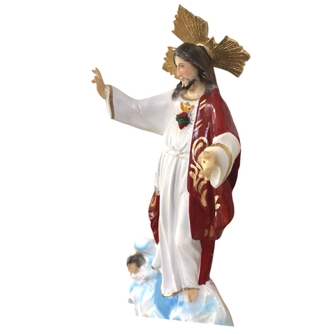 Welcome Jesus Hang Religious Statue Figurine - Philippine Handicrafts - 19.5 inches x 9 inches