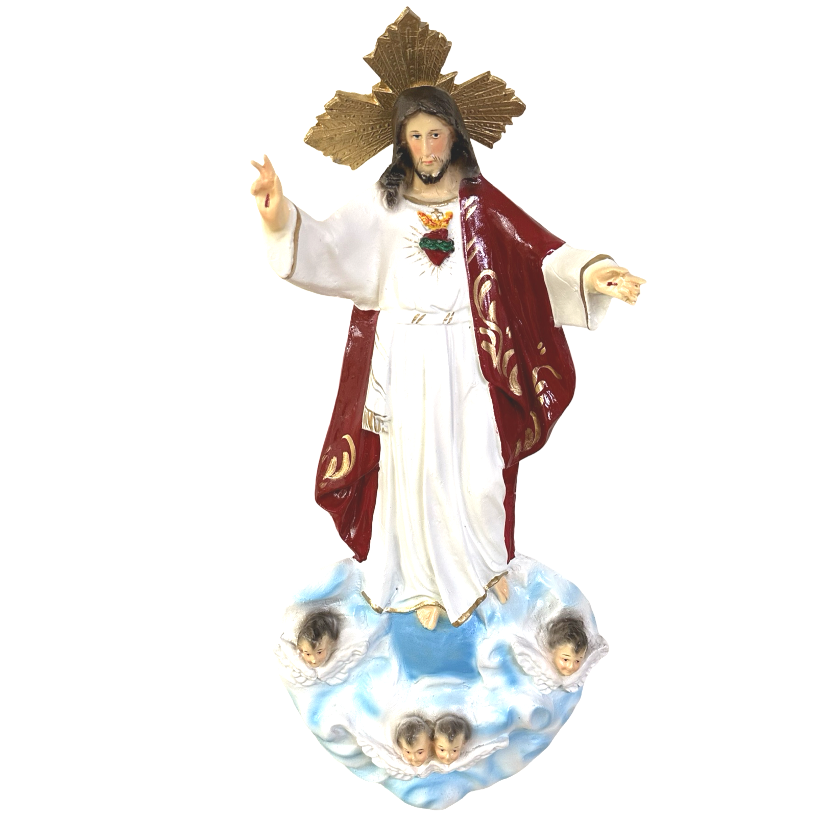 Welcome Jesus Hang Religious Statue Figurine - Philippine Handicrafts - 19.5 inches x 9 inches