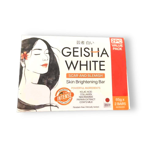 Geisha White - INTENSE - Scar and Blemish - Soap Bar - 2 Pack - 130 G