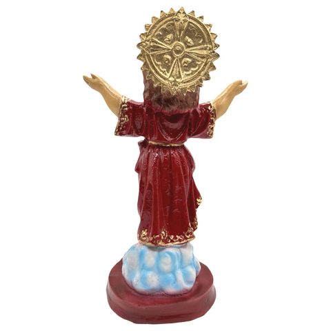 Welcome Sto. Niño Religious Statue Figurine - Philippine Handicrafts - RED - 12 inches x 7.5 inches