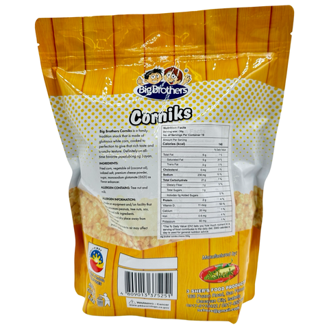 Big Brothers - Corniks - Made from Real White Corn - Classic Cheese - 550 G