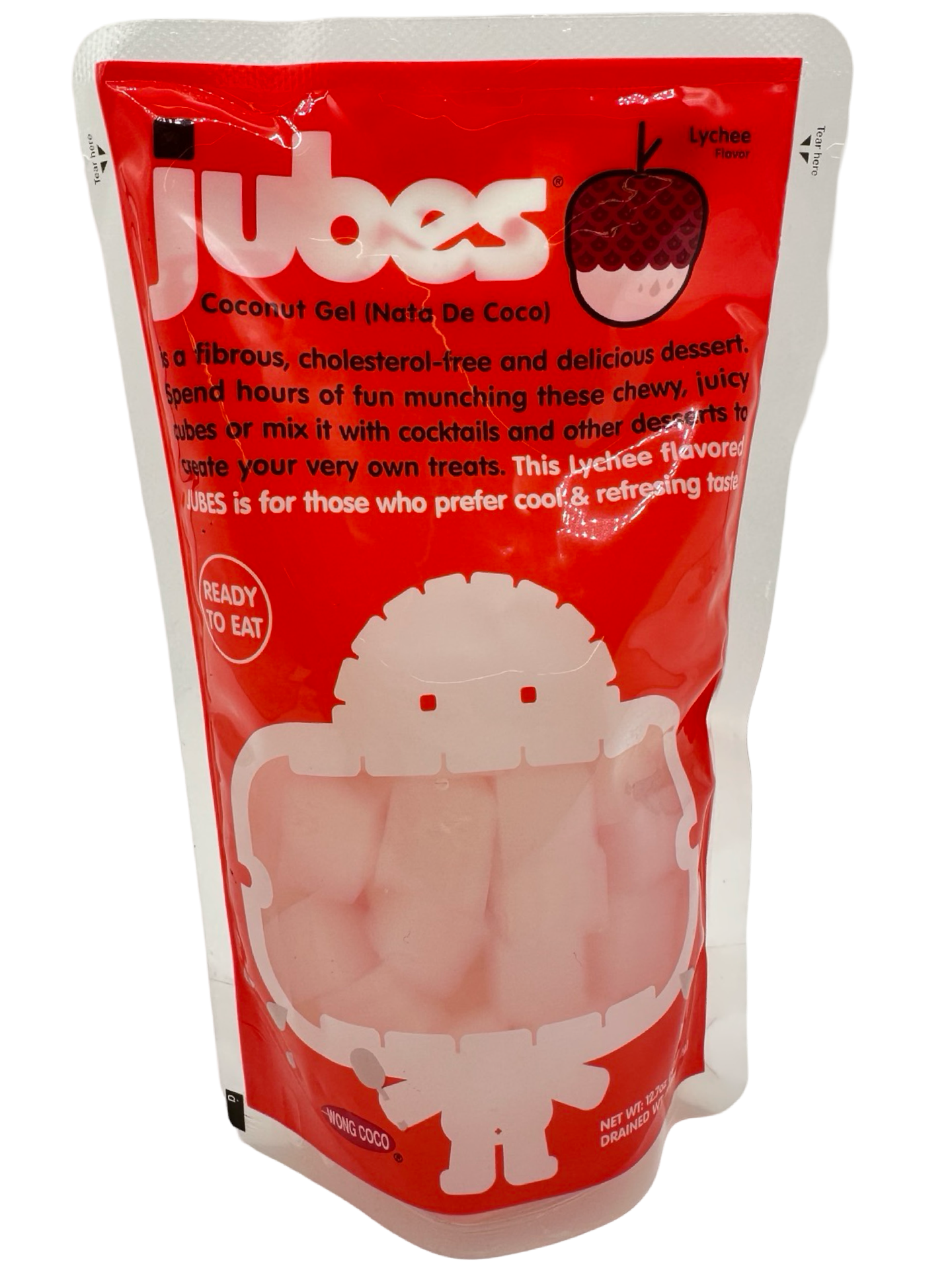 Jubes - Coconut Gel (Nata De Coco) - Lychee - 360 G