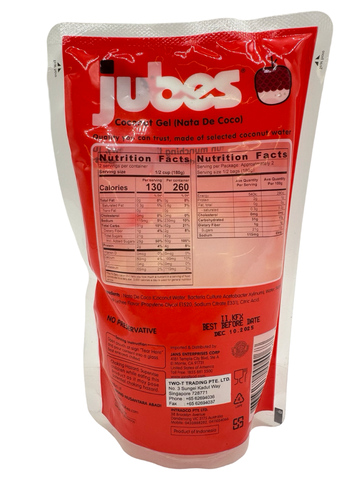 Jubes - Coconut Gel (Nata De Coco) - Lychee - 360 G