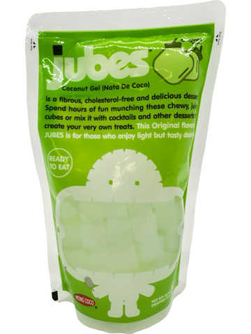 Jubes - Coconut Gel (Nata De Coco) - Original Pandan - 360 G