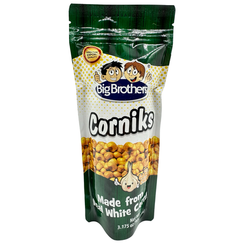 Big Brothers - Corniks - Made from Real White Corn - with Garlic Chips - 90 G