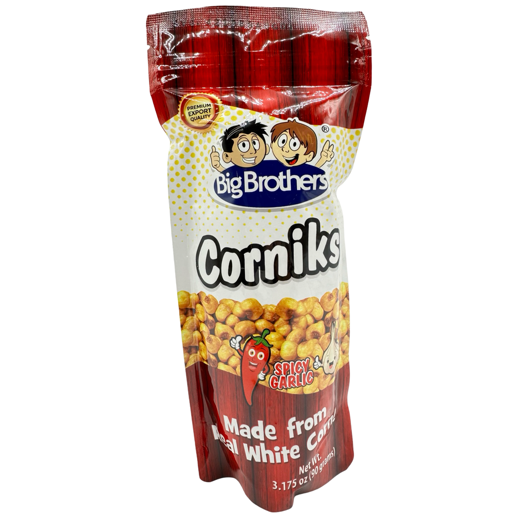 Big Brothers - Corniks - Made from Real White Corn - Spicy Garlic - 90 G