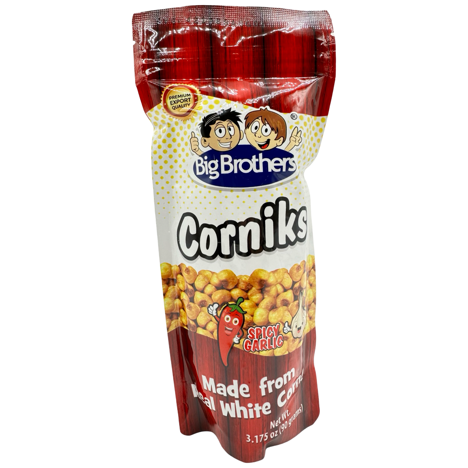 Big Brothers - Corniks - Made from Real White Corn - Spicy Garlic - 90 G