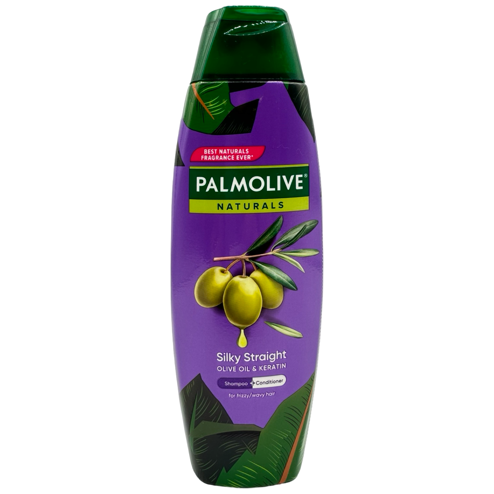 Palmolive Naturals - Shampoo and Conditioner - Silky Straight  - Olive Oil and Keratin - 180 ML ( PURPLE )