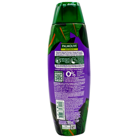 Palmolive Naturals - Shampoo and Conditioner - Silky Straight  - Olive Oil and Keratin - 180 ML ( PURPLE )