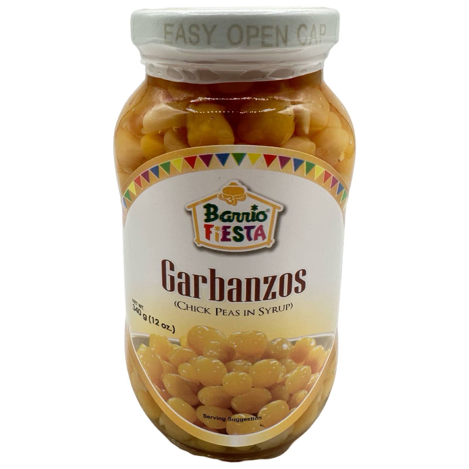 Barrio Fiesta  - Garbanzos - Chick Peas in Syrup - 12 OZ (340 G)