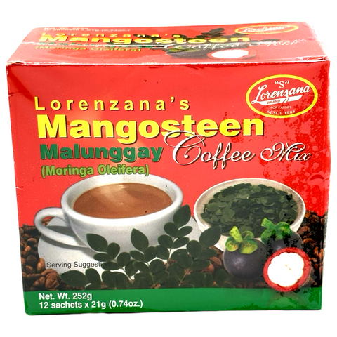 Lorenzana - Mangosteen Malunggay Coffee Mix 12 Sachets x 21 G (210 G)