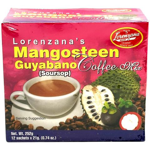 Lorenzana Mangosteen Guyabano Coffee Mix 12x21g