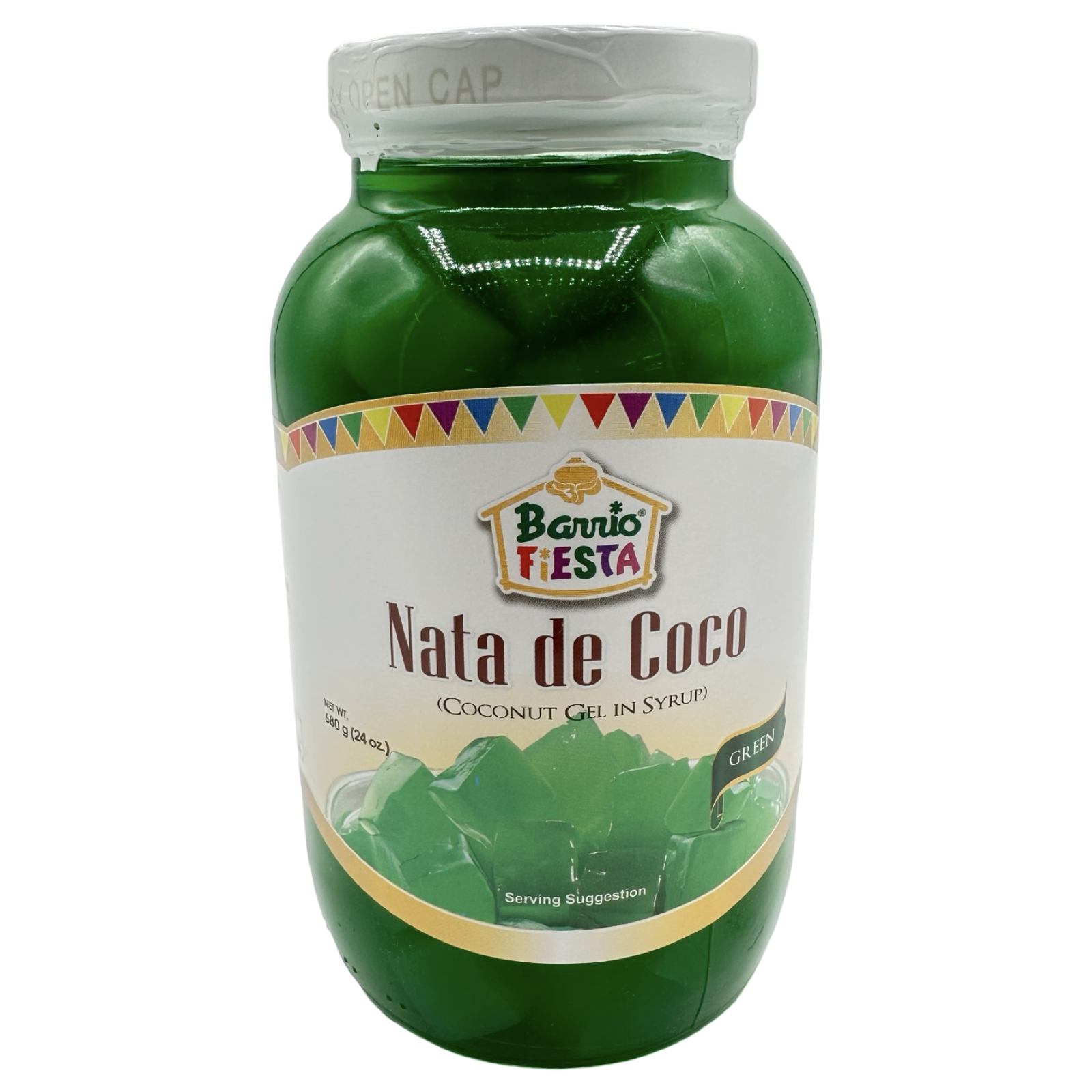 Barrio Fiesta - Nata De Coco - (Coconut Gel in Syrup) - Green - 24 OZ
