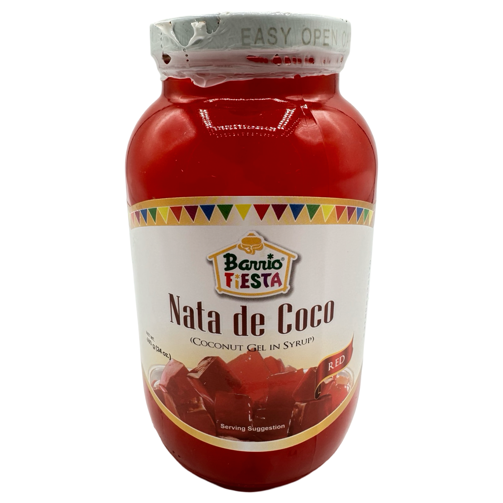 Barrio Fiesta - Nata De Coco - (Coconut Gel in Syrup) - Red - 24 OZ