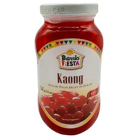 Barrio Fiesta - Sugar Palm Fruit in Syrup - Kaong - Red - 12 OZ