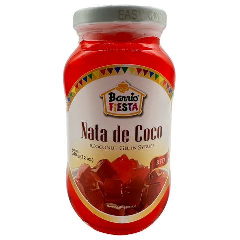 Barrio Fiesta - Nata De Coco - Coconut Gel in Syrup - Red - 12 OZ