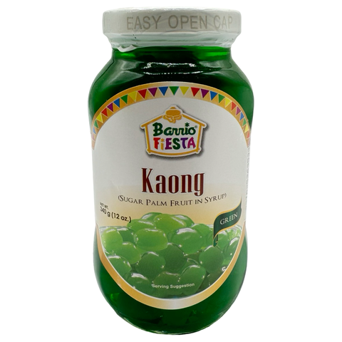 Barrio Fiesta - Sugar Palm Fruit in Syrup - Kaong - Green - 12 OZ