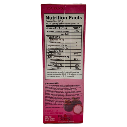 Lorenzana - Mangosteen Dtox Powdered Juice Drink Mix - 10 Sachets x 10 G - 100 G