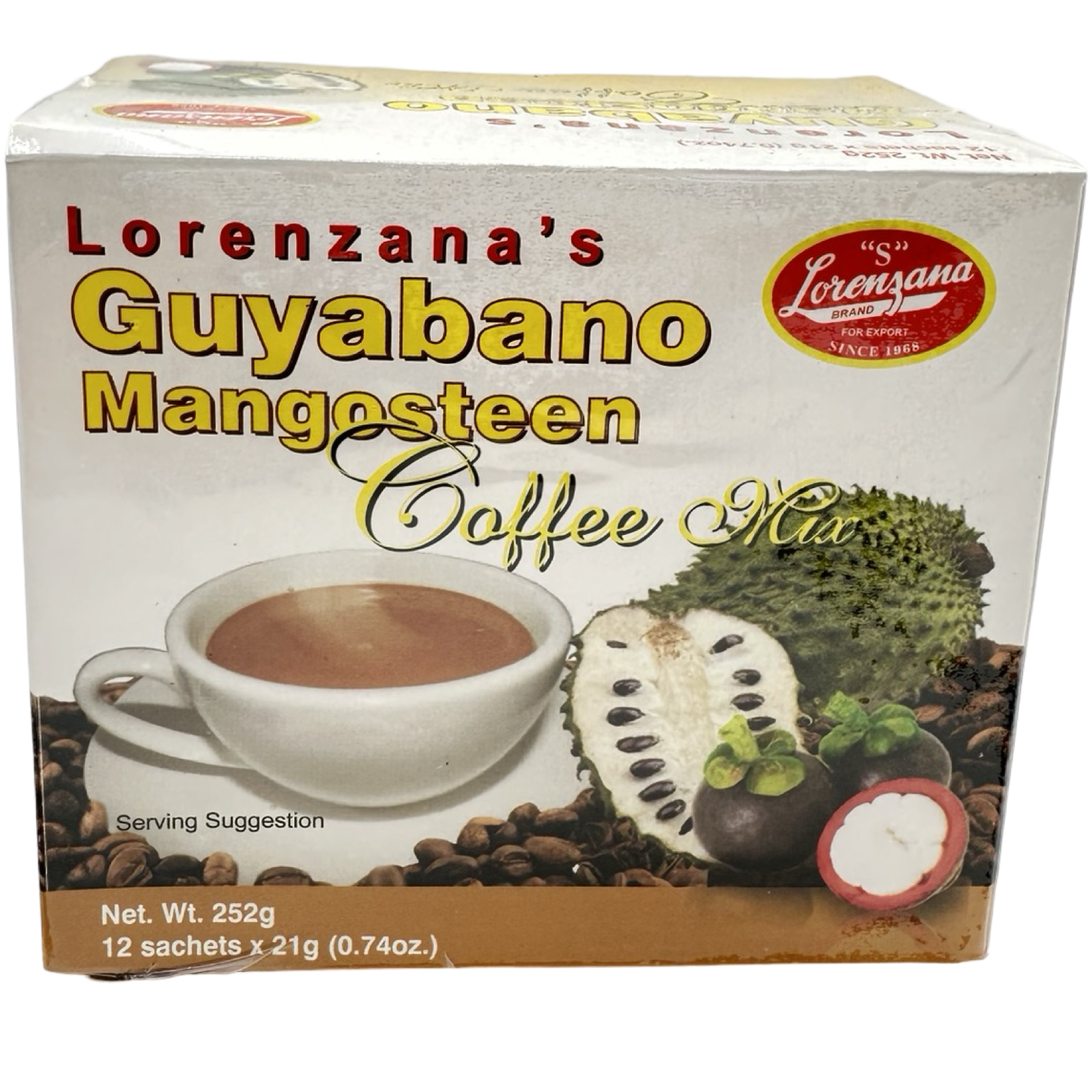 Lorenzana - Guyabano Mangosteen Coffee - 12 Sachets x 21 G (210 G)