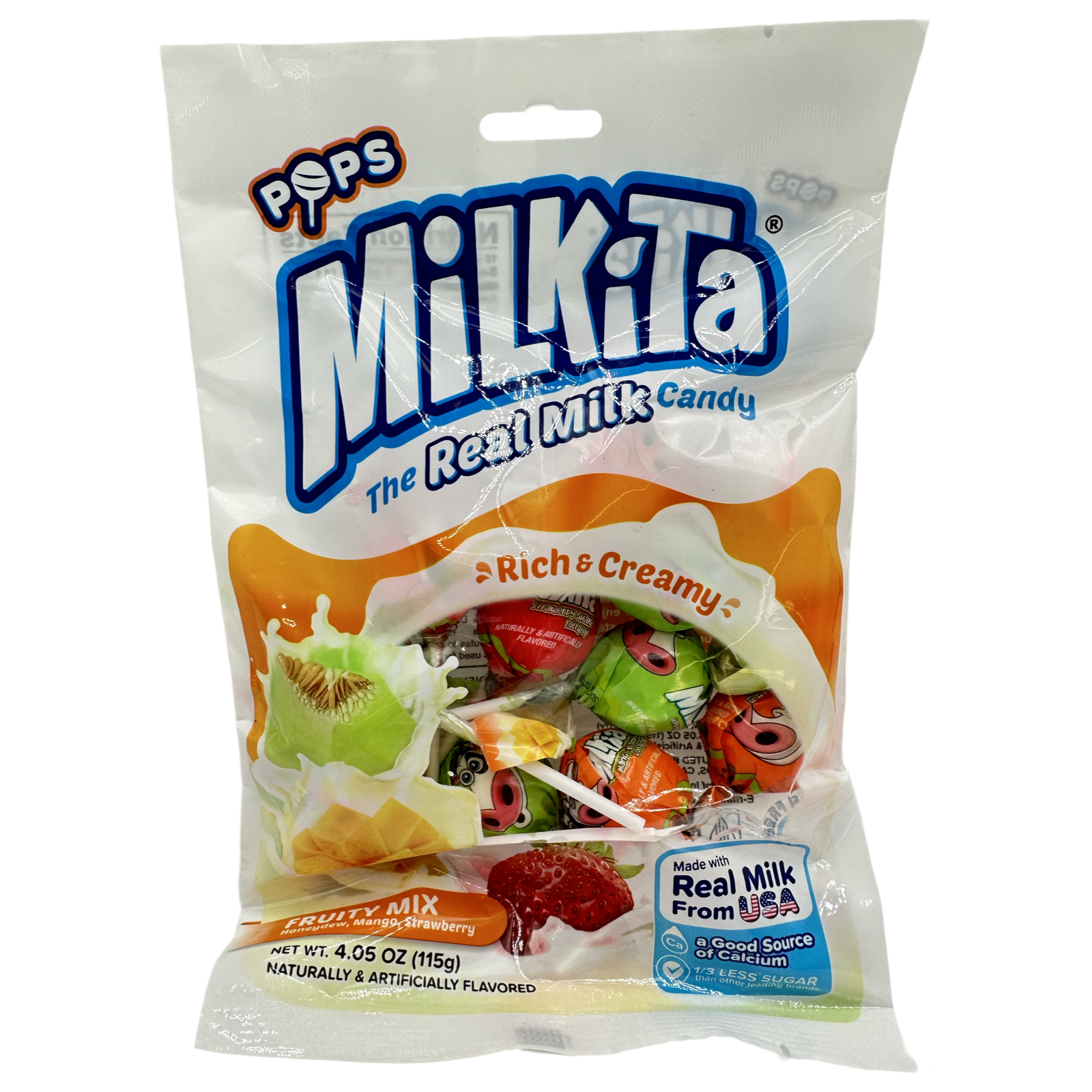 Milkita - Milky Creamy Lollipop - Fruity Mix - 15 Pieces - 172.5 G