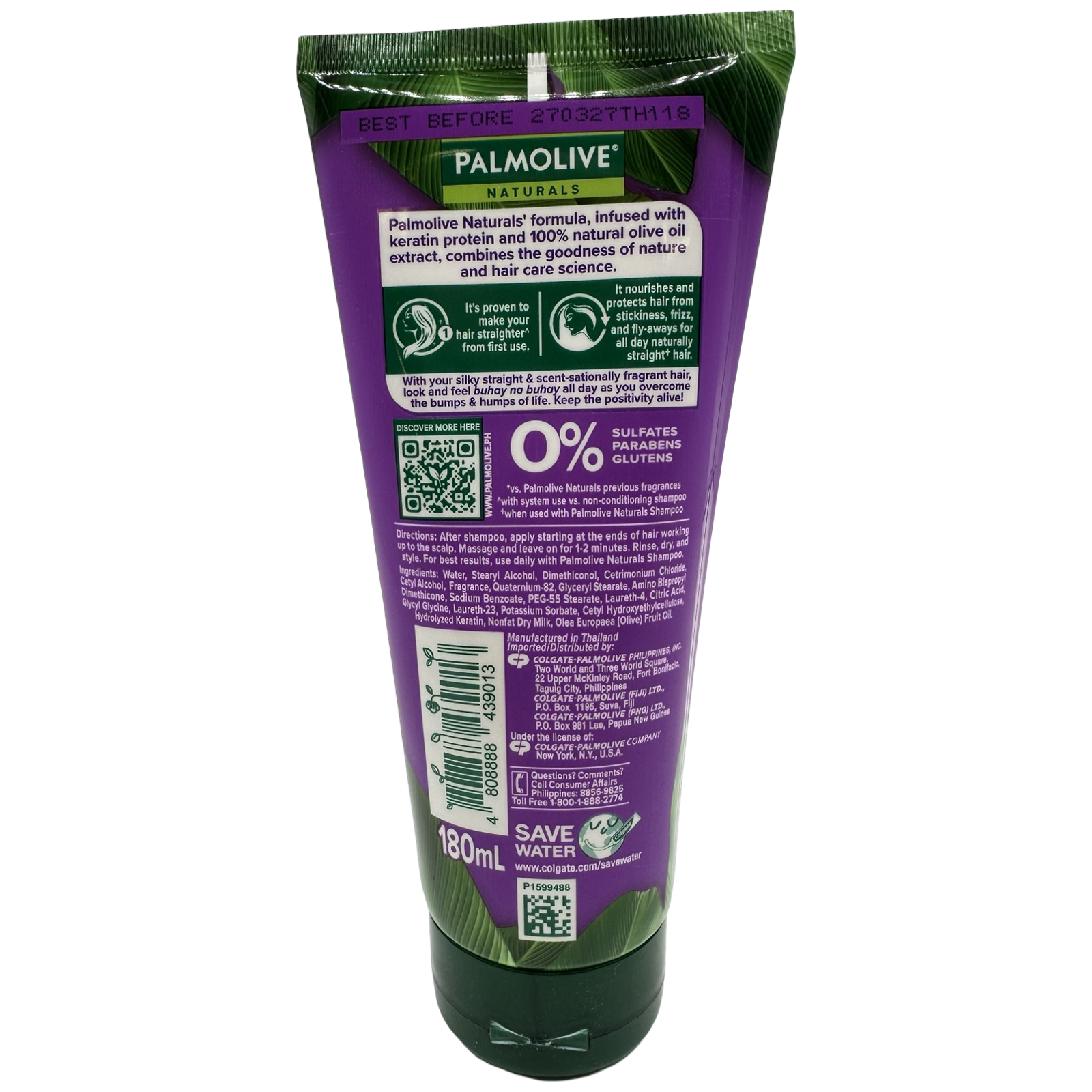 Palmolive Naturals - Conditioner - Silky Straight Conditioner - 180 ML