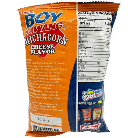 Boy Bawang - Chichacorn - Cheese Flavor - 100 G