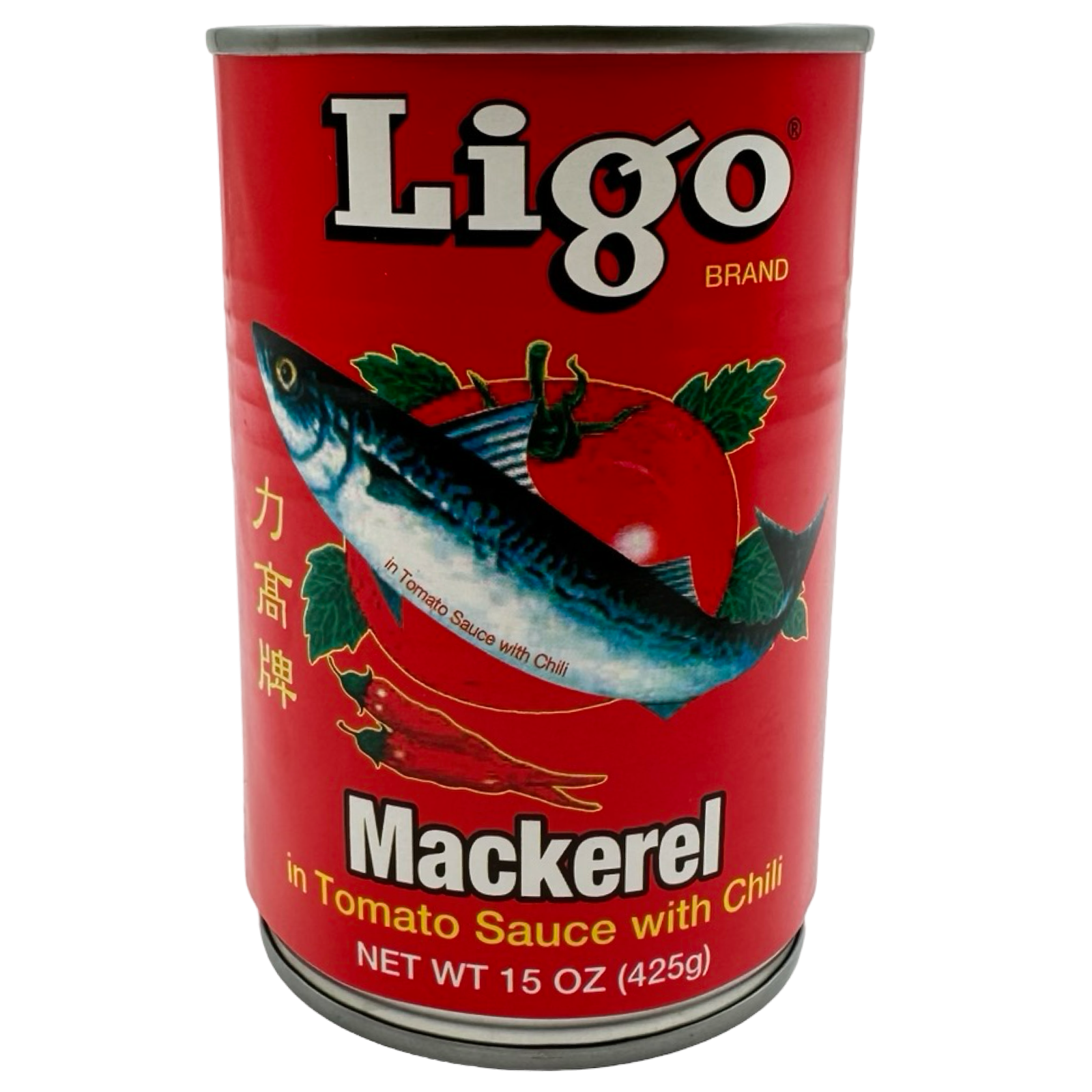 Ligo -  Mackerel in Water in Tomato Sauce - with CHILI 15 OZ (RED)