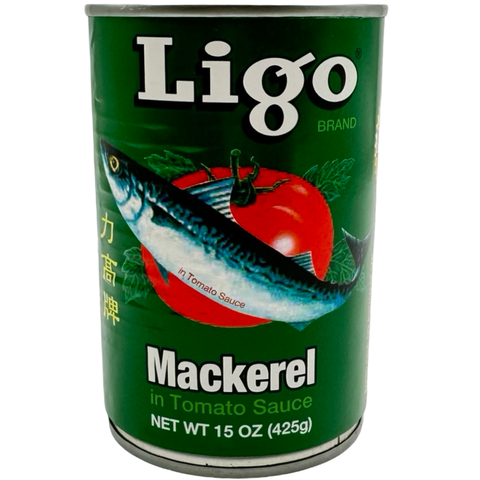 Ligo -  Mackerel in Water in Tomato Sauce - 15 OZ (GREEN)