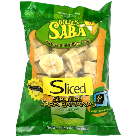 Golden Saba - Sliced Steamed Saba Banana - 1 LB