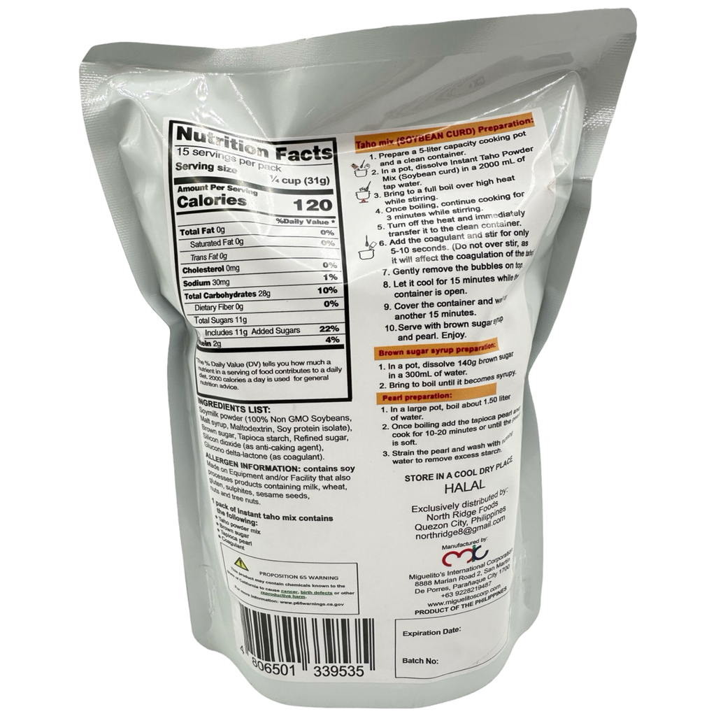 Miguelito's - Instant Taho (Soybean Curd) Mix - 485 g